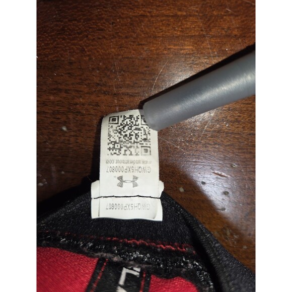 Under Armour Hat Men's L/XL Red Blitzing Cap Structured Stretch Fit Golf Logo - Picture 8 of 8